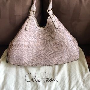 Cole Haan Genevieve Woven Leather Bag like New